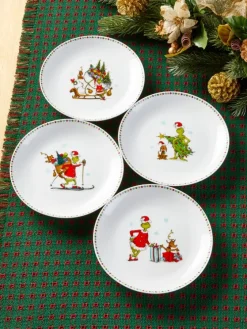 Grinch Appetizer Plate, Set of 4