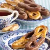 Half-Dipped Chocolate Puff Pastries