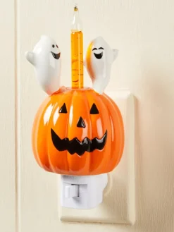 Halloween Ghost and Jack-o'-Lantern Bubble-Light Night-Light