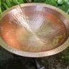 Hammered Copper Birdbath With Stand