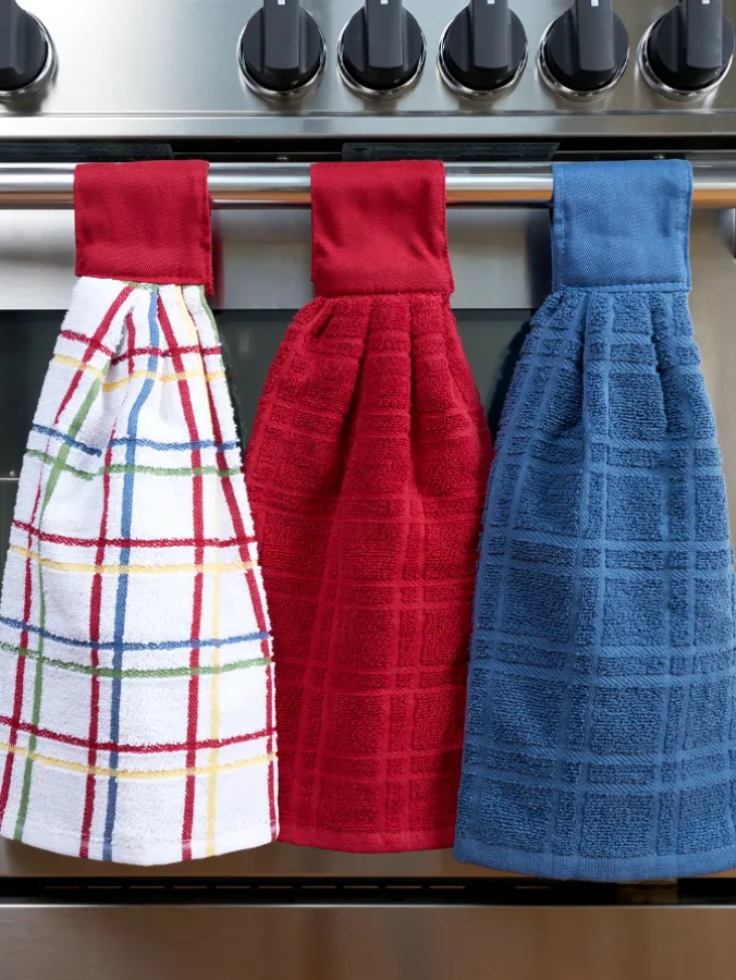 Hanging Cotton Kitchen Towel, Set of 2