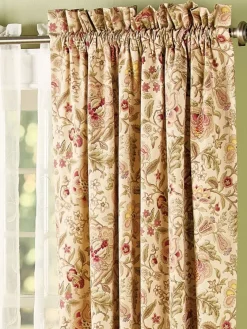Hatfield Floral Lined Rod Pocket Curtains by Country Curtains®