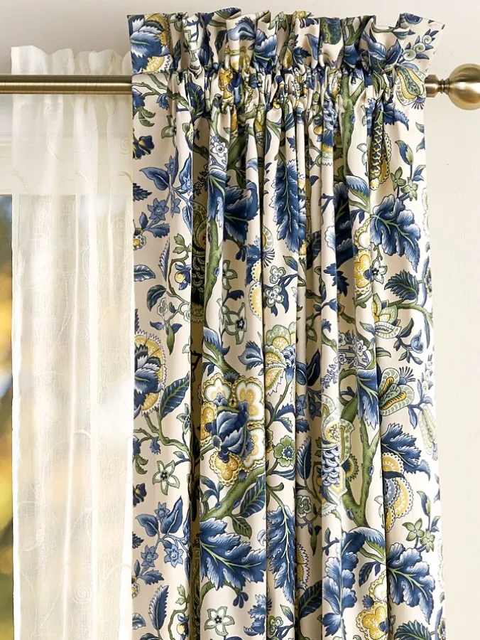 Hatfield Floral Lined Rod Pocket Curtains by Country Curtains®