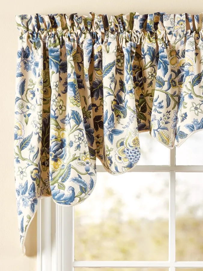 Hatfield Floral Lined Rod Pocket Princess Swag Pair by Country Curtains®