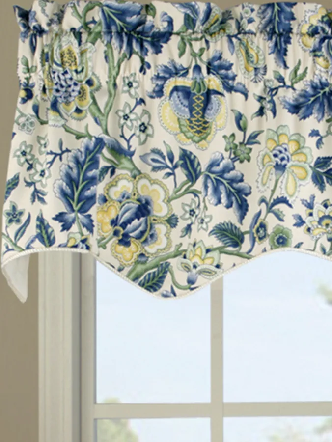 Hatfield Floral Lined Scalloped Valance by Country Curtains®