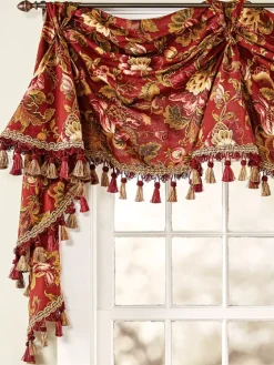 Hearthwood Floral Victory Swag With Tassel Trim by Country Curtains®