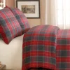 Heathered Plaid Portuguese Flannel Comforter Cover