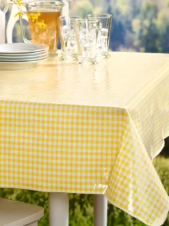 Heavy-Duty Printed Easter Oilcloth Tablecloth