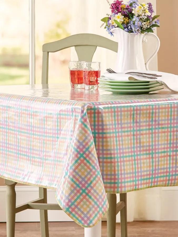 Heavy-Duty Print Oilcloth Tablecloth