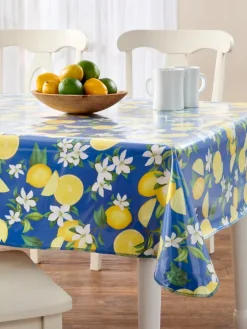 Heavy-Duty Print Oilcloth Tablecloth