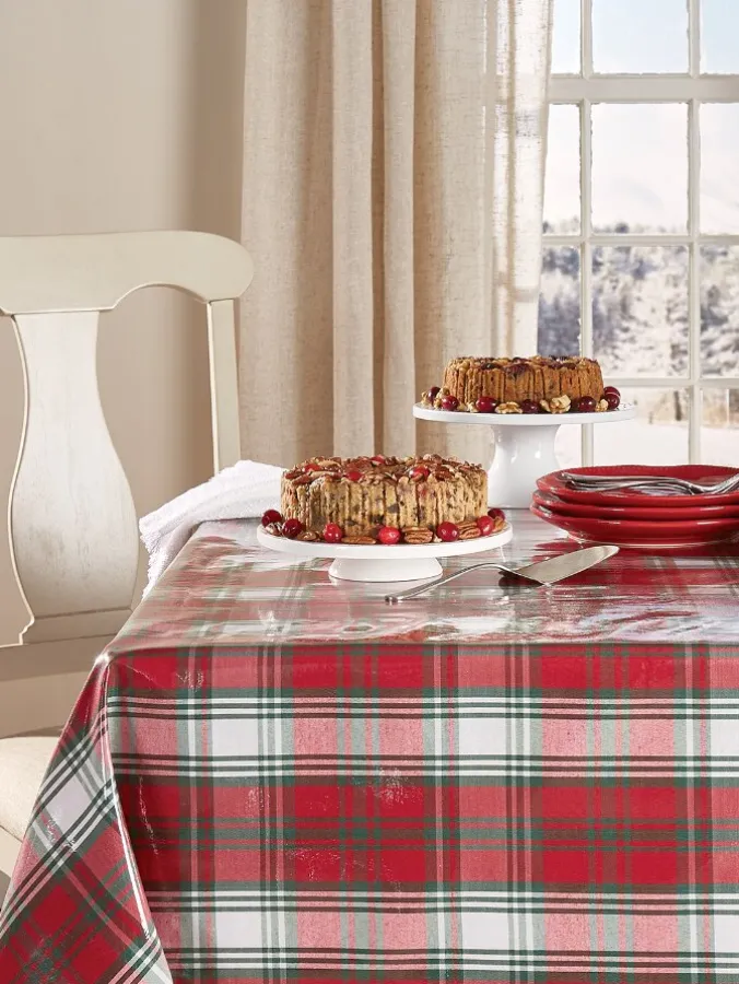 Heavy-Duty Print Oilcloth Tablecloth
