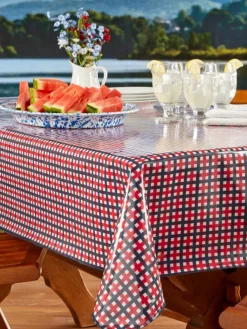 Heavy-Duty Print Oilcloth Tablecloth