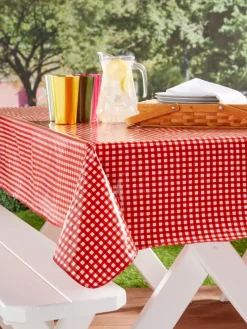 Heavy-Duty Print Oilcloth Tablecloth