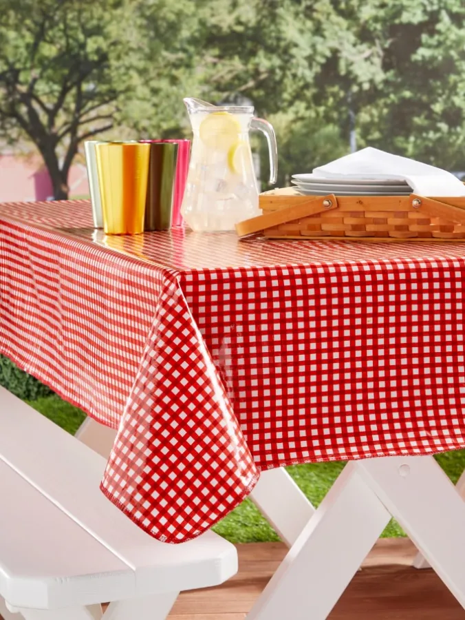 Heavy-Duty Print Oilcloth Tablecloth