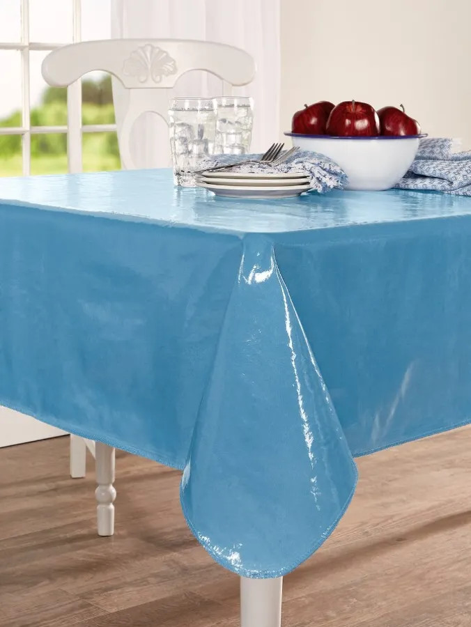 Heavy-Duty Solid Oilcloth Tablecloth