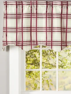 Hillside Plaid Lined Rod Pocket Scalloped Valance by Country Curtains®