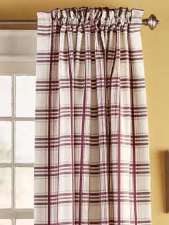 Hillside Plaid Lined Rod Pocket Curtains by Country Curtains®