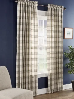 Hillside Plaid Lined Rod Pocket Curtains by Country Curtains®