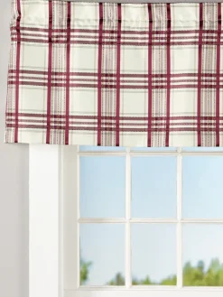 Hillside Plaid Lined Rod Pocket Tailored Valance by Country Curtains®
