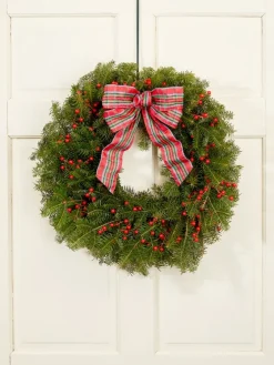 Holiday Plaid 24 Inch Balsam Wreath