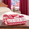 Holidays With Snoopy Double-Flannel Cotton Portuguese Blanket