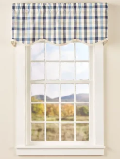 Homestead Check Lined Scalloped Valance