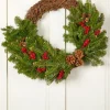 Homestead Grapevine and Fresh Balsam Christmas Wreath, 24 Inch
