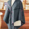 Houndstooth Ultra-Soft Cotton Shoulder Wrap Throw Blanket