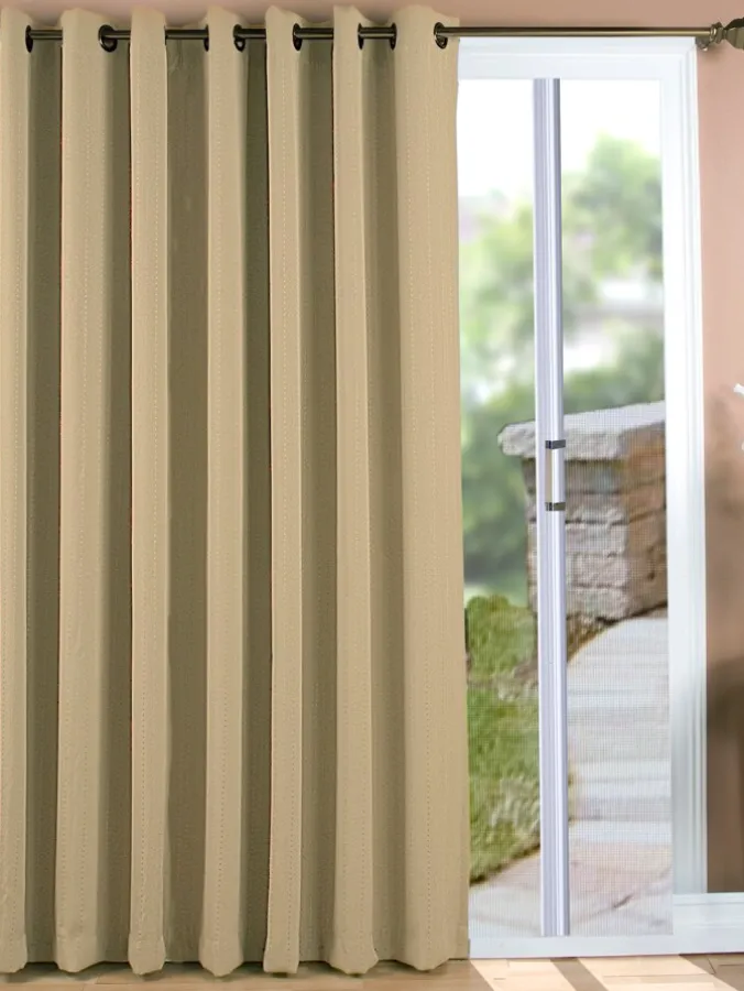 Hudson Dot Room-Darkening Grommet Top Patio Panel by Country Curtains®