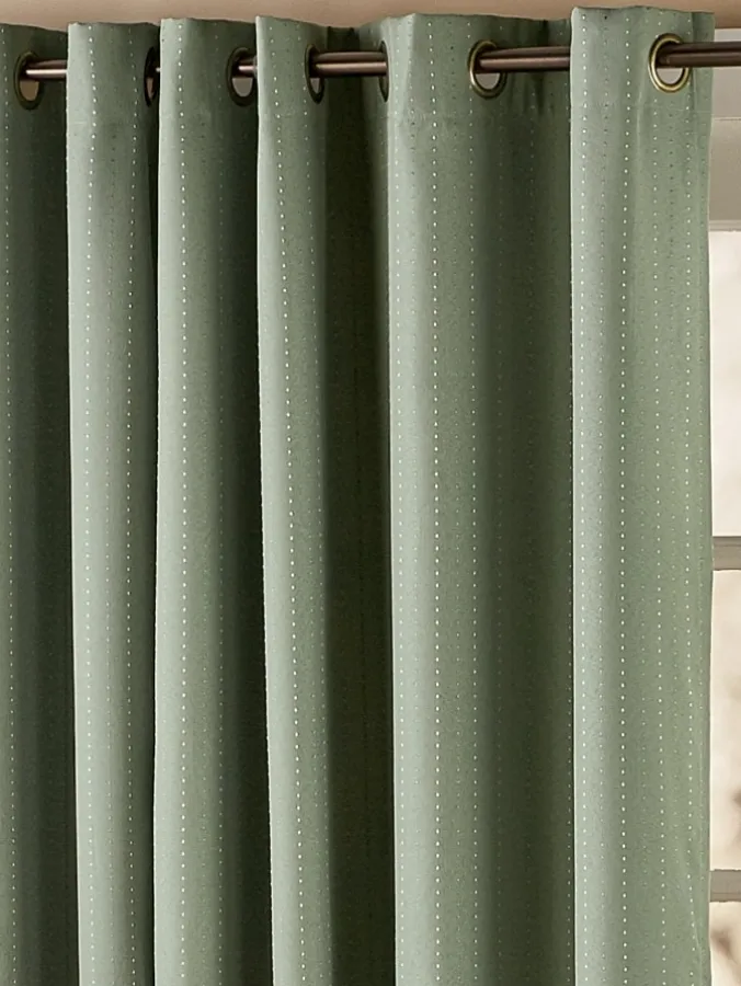 Hudson Dot Room-Darkening Grommet Top Patio Panel by Country Curtains®