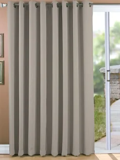 Hudson Dot Room-Darkening Grommet Top Patio Panel by Country Curtains®