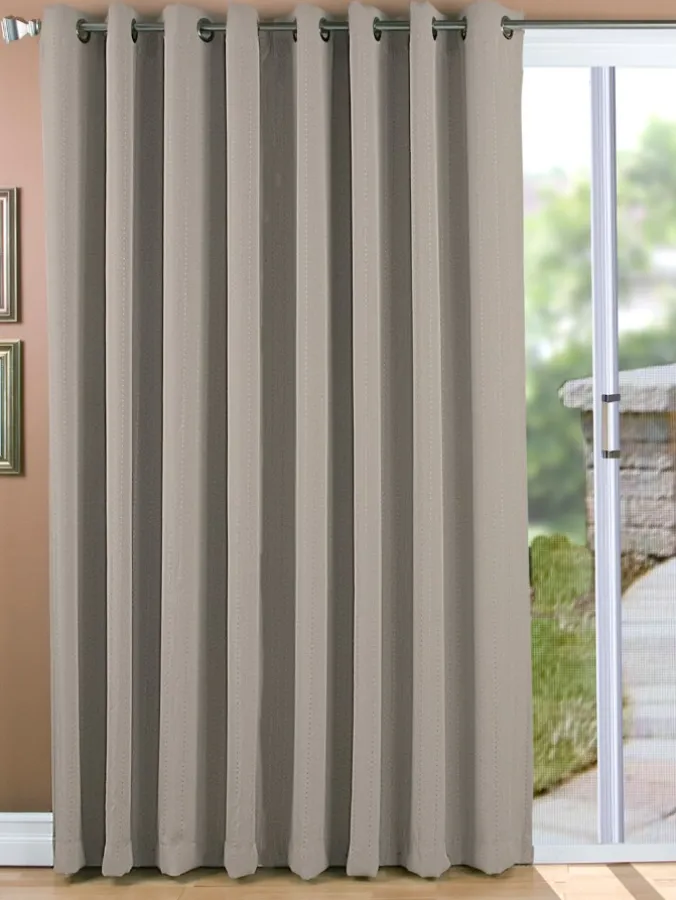 Hudson Dot Room-Darkening Grommet Top Patio Panel by Country Curtains®