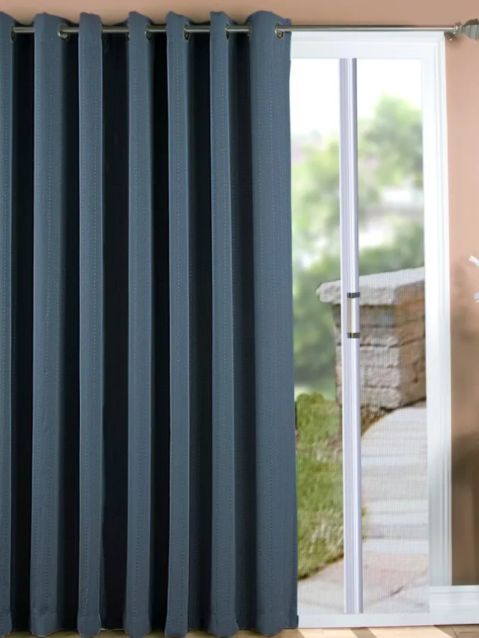 Hudson Dot Room-Darkening Grommet Top Patio Panel by Country Curtains®