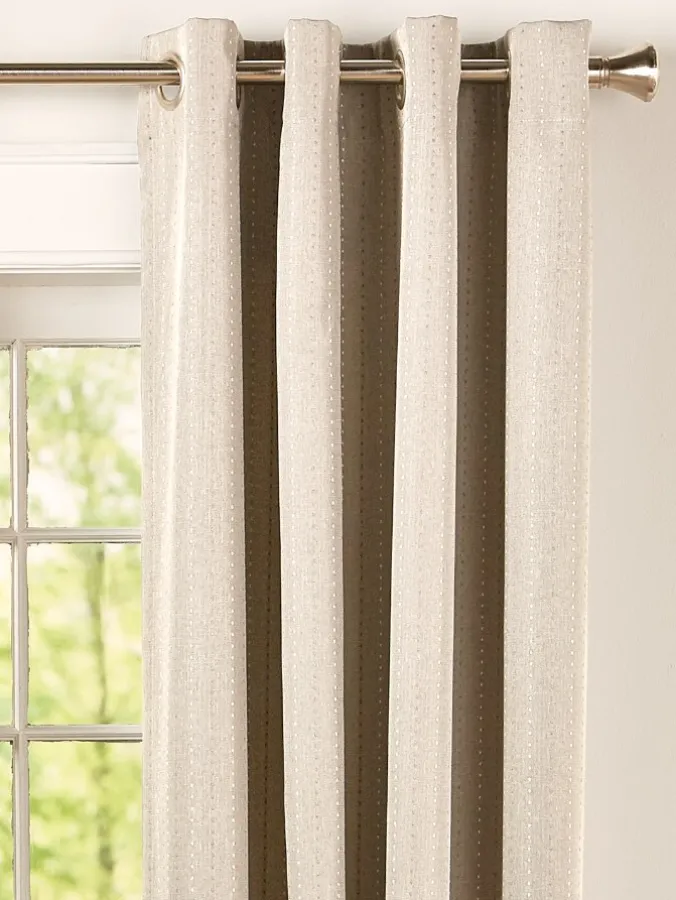Hudson Dot Room-Darkening Grommet Top Long Curtains by Country Curtains®