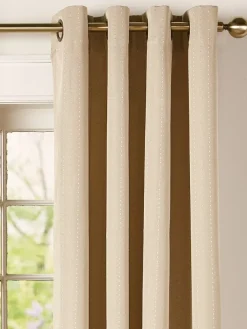Hudson Dot Room-Darkening Grommet Top Short Curtains by Country Curtains®