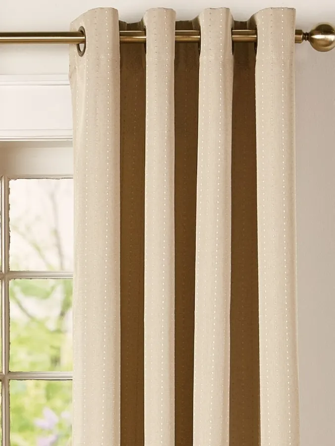 Hudson Dot Room-Darkening Grommet Top Short Curtains by Country Curtains®