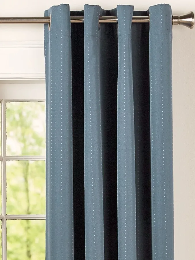 Hudson Dot Room-Darkening Grommet Top Short Curtains by Country Curtains®