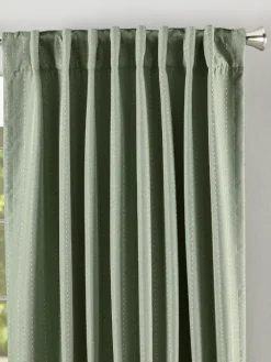 Hudson Dot Room-Darkening Rod Pocket Curtains With Back Tabs by Country Curtains®