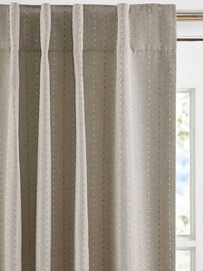 Hudson Dot Room-Darkening Rod Pocket Patio Panel With Back Tabs by Country Curtains®