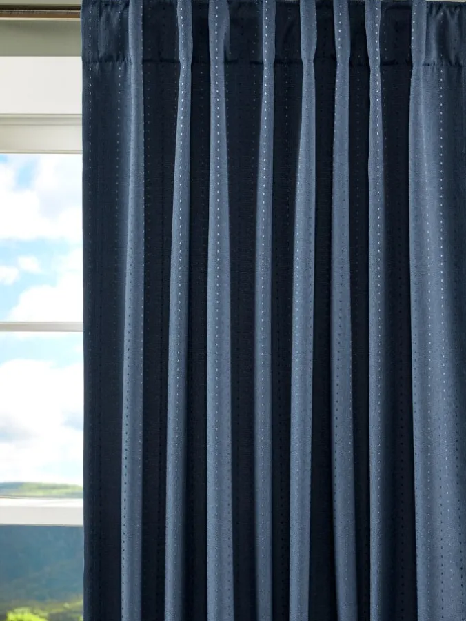 Hudson Dot Room-Darkening Rod Pocket Patio Panel With Back Tabs by Country Curtains®