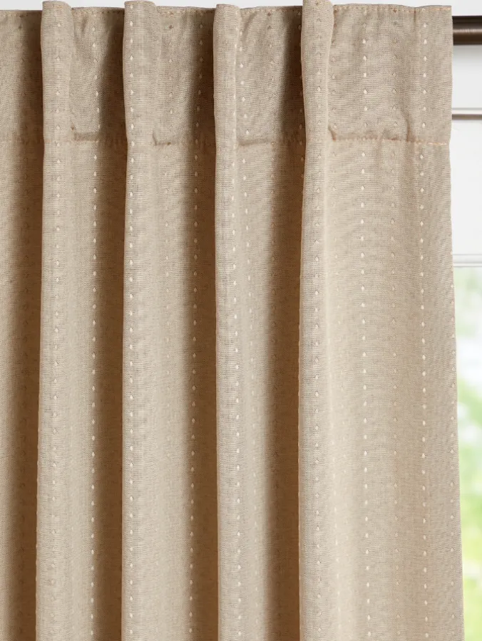 Hudson Dot Room-Darkening Rod Pocket Patio Panel With Back Tabs by Country Curtains®