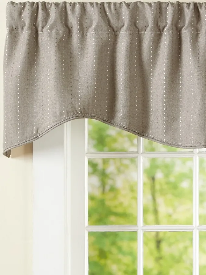 Hudson Dot Room-Darkening Rod Pocket M-Shaped Valance by Country Curtains®