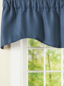 Hudson Dot Room-Darkening Rod Pocket M-Shaped Valance by Country Curtains®
