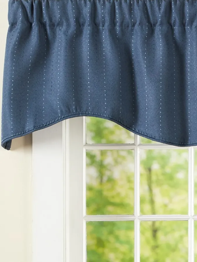 Hudson Dot Room-Darkening Rod Pocket M-Shaped Valance by Country Curtains®