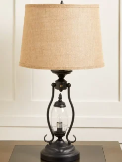 Hurricane Table Lamp With Night-Light