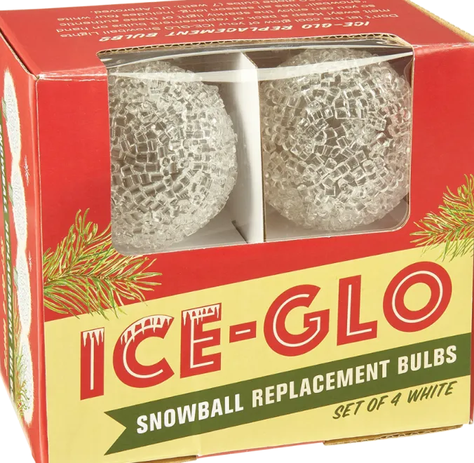 Ice-Glo White Snowball Replacement Bulbs, Box of 4