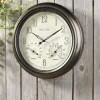 Illuminated Outdoor Clock With Thermometer