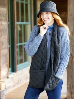 Inside/Outside Quilted Scarf With Pockets