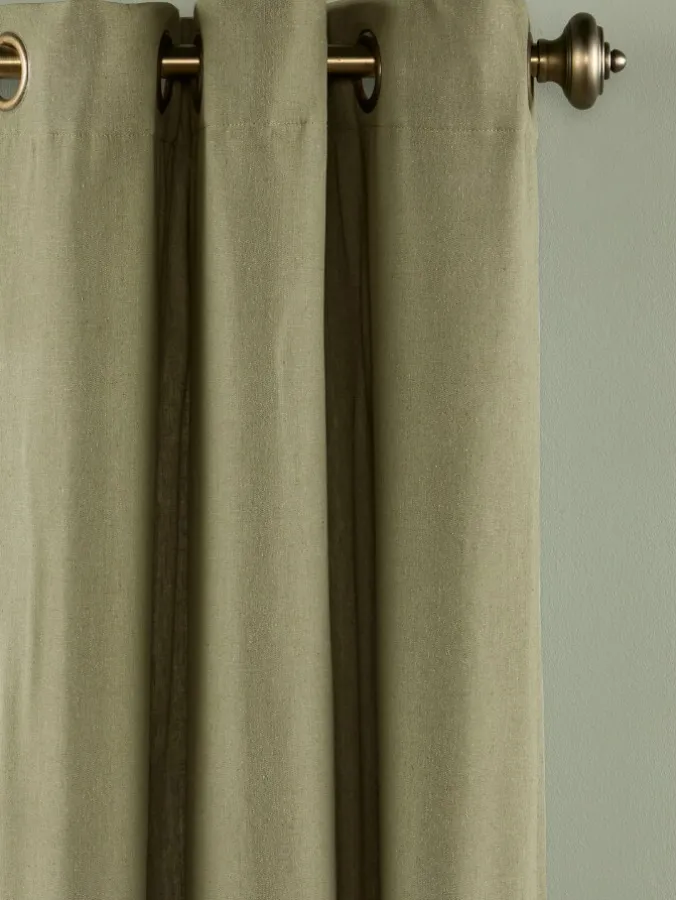 Insulated Linen-Blend Grommet Top Patio Panel With Pull Wand by Country Curtains®