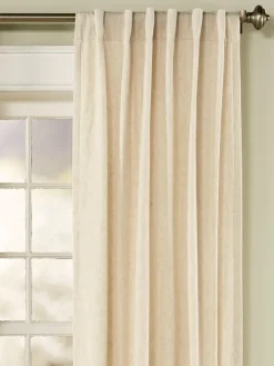 Insulated Linen-Blend Lined Rod Pocket Curtains With Back Tabs by Country Curtains®